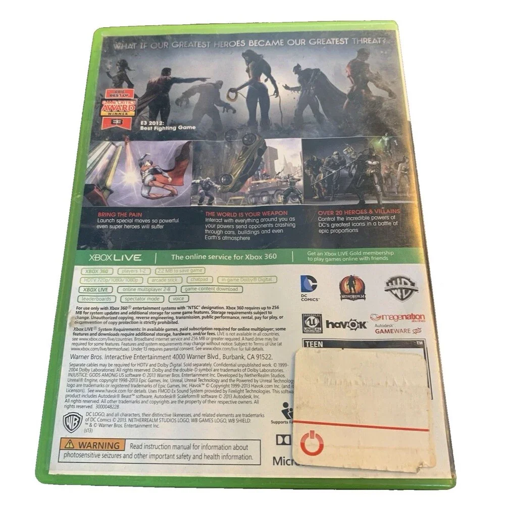 Injustice: Gods Among Us (Microsoft Xbox 360, 2013)